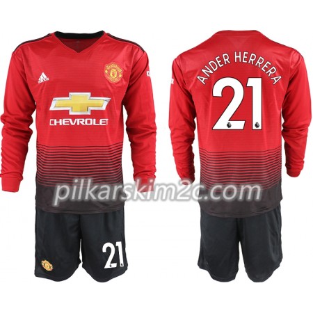 Koszulka Manchester United ANDER HERRERA 21 Dziecięca Główna 2018-2019 - Koszulki Piłkarskie(L/S)